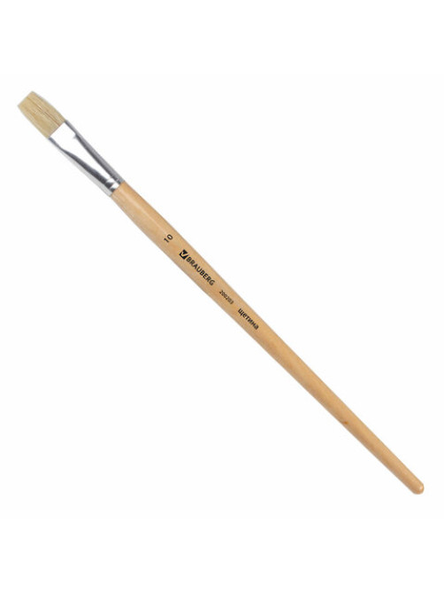 Кисть BRAUBERG, щетина, плоская, № 10, 200203