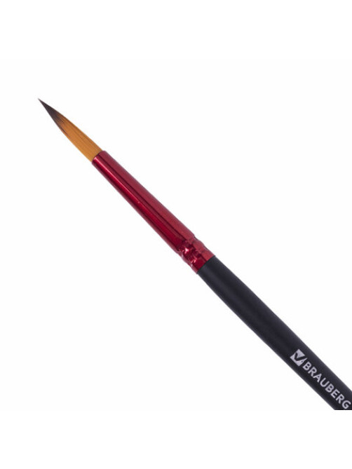 Кисть синтетика, круглая № 5, BRAUBERG PREMIUM, 201004