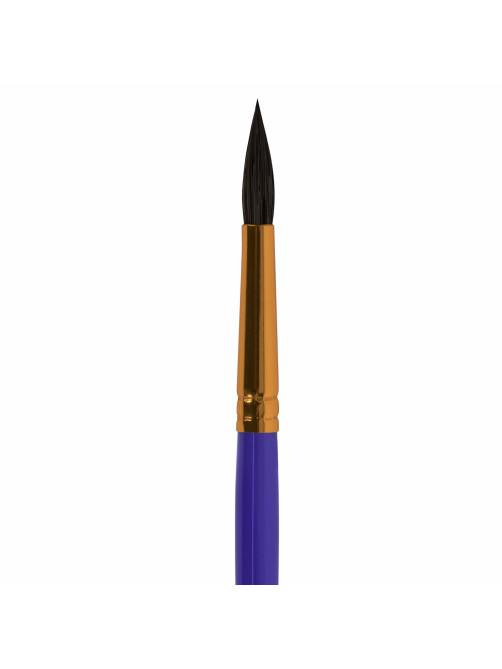 Кисть БЕЛКА, круглая, № 6, цветная ручка, ЮНЛАНДИЯ, 201057