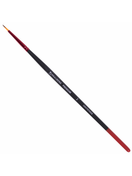 Кисти BRAUBERG PREMIUM, набор 10 шт. (синтетика, круглые № 1, 2, 3, 5, 8, плоские № 2, 4, 6, 8, 10), 201027