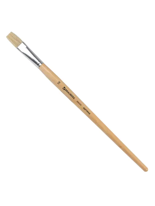 Кисть BRAUBERG, щетина, плоская, № 10, 200203