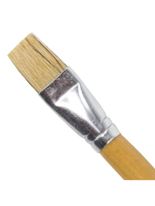 Кисть BRAUBERG, щетина, плоская, № 18, 200206