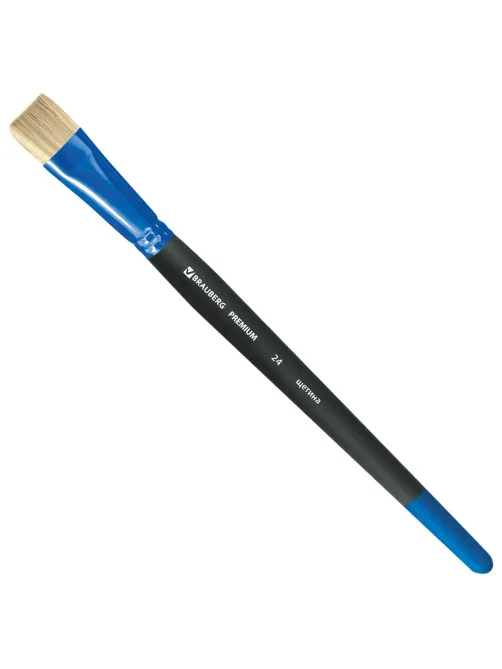 Кисть щетина, плоская № 24, BRAUBERG PREMIUM, 200999
