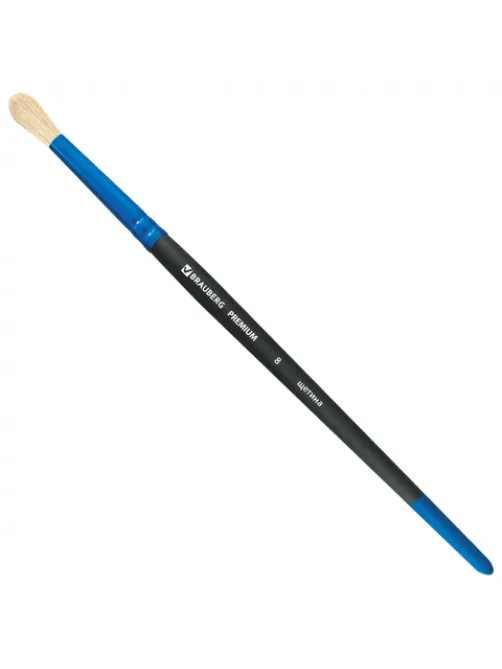 Кисть щетина, круглая № 8, BRAUBERG PREMIUM, 200992