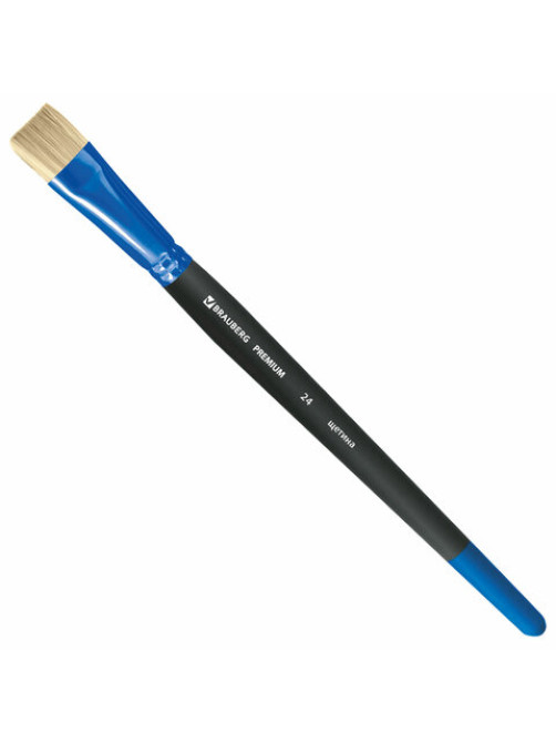 Кисть щетина, плоская № 24, BRAUBERG PREMIUM, 200999