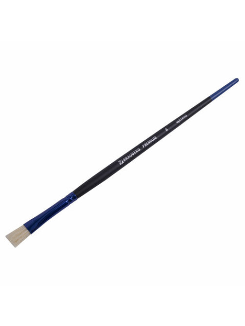 Кисть щетина, плоская № 8, BRAUBERG PREMIUM, 200996