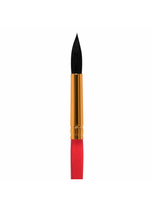 Кисть БЕЛКА, круглая, № 8, цветная ручка, ЮНЛАНДИЯ, 201058