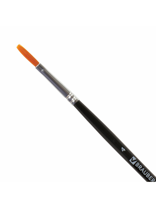 Кисть BRAUBERG синтетика, плоская, №4, 200867