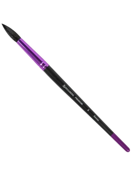 Кисть белка, круглая № 8, BRAUBERG PREMIUM, 200977