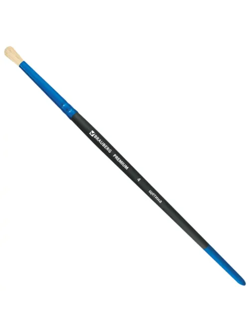 Кисть щетина, круглая № 4, BRAUBERG PREMIUM, 200990