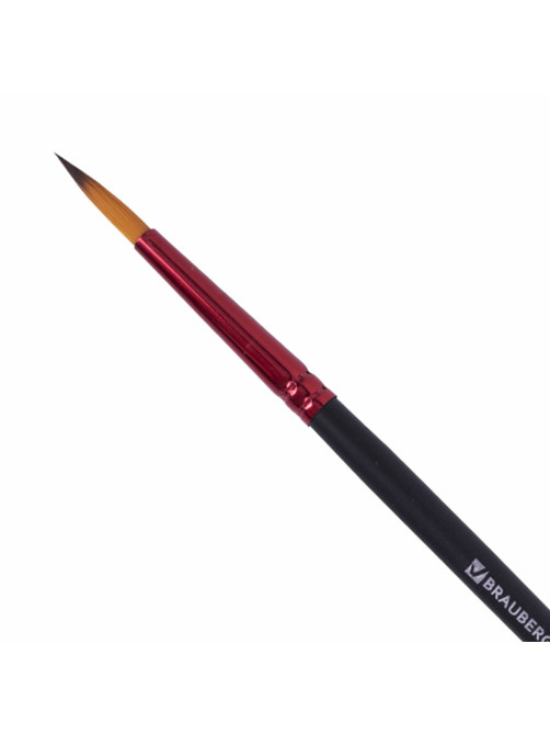 Кисть синтетика, круглая № 4, BRAUBERG PREMIUM, 201003