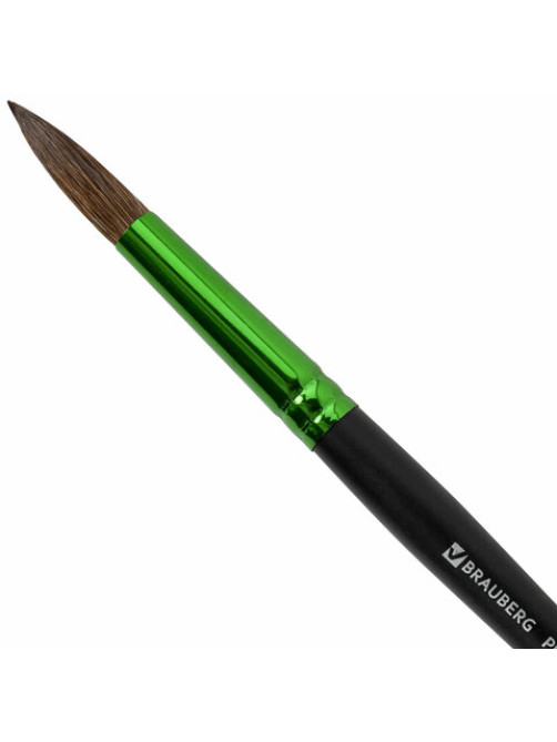Кисть из ворса пони № 9, BRAUBERG PREMIUM, 200988