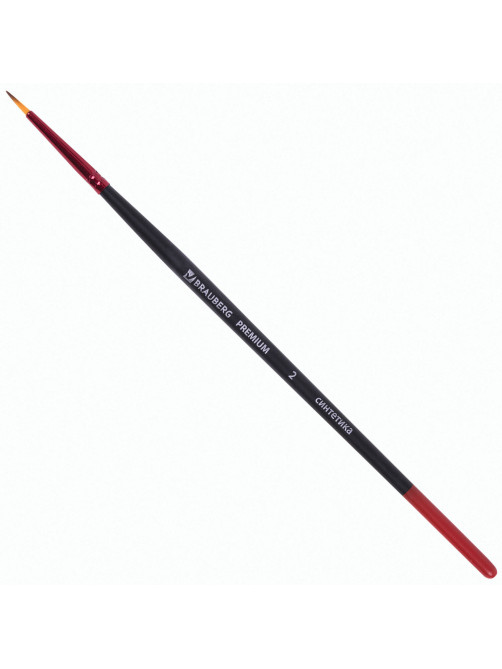 Кисти BRAUBERG PREMIUM, набор 5 шт. (синтетика, круглая № 1, 2, 3, 4, 5), блистер, 201025