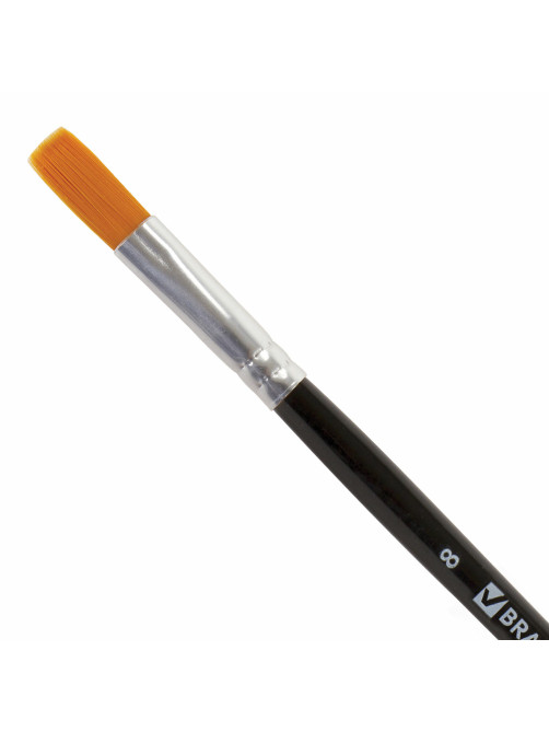 Кисть BRAUBERG синтетика, плоская, №8, 200869