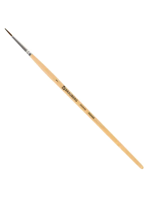Кисть BRAUBERG, пони, круглая, №1, 200840