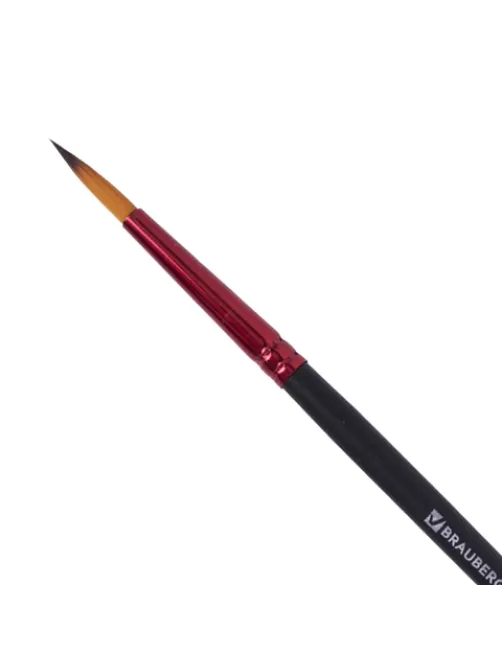 Кисть синтетика, круглая № 4, BRAUBERG PREMIUM, 201003