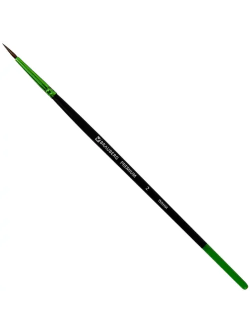 Кисть из ворса пони № 2, BRAUBERG PREMIUM, 200981