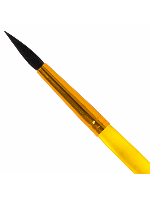 Кисть БЕЛКА, круглая, № 4, цветная ручка, ЮНЛАНДИЯ, 201055