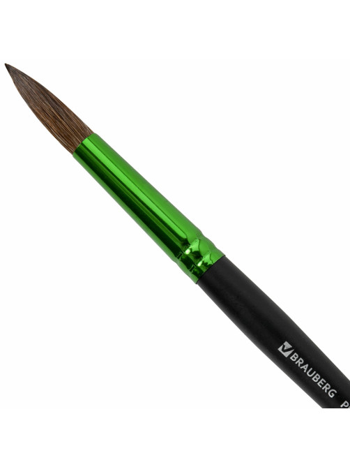 Кисть из ворса пони № 9, BRAUBERG PREMIUM, 200988
