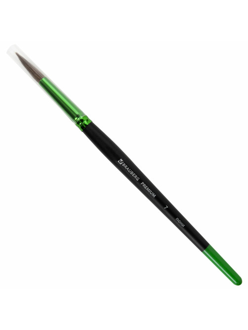 Кисть из ворса пони № 7, BRAUBERG PREMIUM, 200986