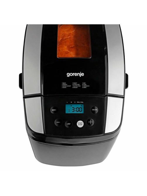 Хлебопечка GORENJE BM1210BK, 800 Вт, вес выпечки 1,2 кг, 12 программ, пластик, чёрный
