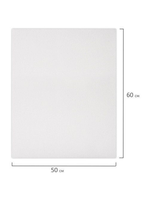 Холсты на подрамнике, набор 2 штуки, BRAUBERG ART BASIC, 50х60 см, 280 г/м2, хлопок, грунт, 192674