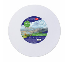 Холст на подрамнике BRAUBERG ART CLASSIC, 40см, грунт, круг, 45%хлоп., 55%лен, среднее зерно, 190648