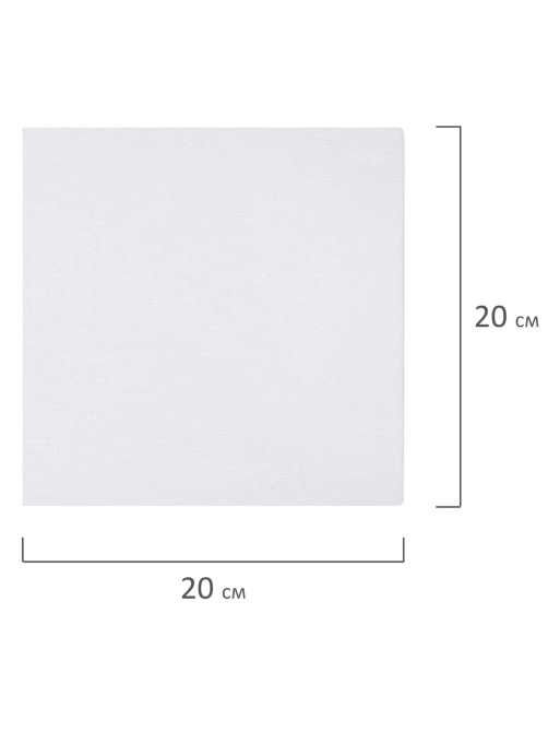 Холсты на картоне НАБОР 5 штук (20х20 см), хлопок, 280 г/м2, грунт, BRAUBERG ART CLASSIC, 192650