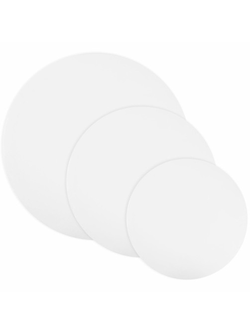 Холсты на подрамнике 3 шт., круглые 20, 30, 40 см, грунтованные, 380 г/м2, 100% хлопок, BRAUBERG ART, 192330