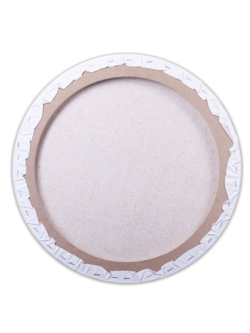 Холст на подрамнике BRAUBERG ART CLASSIC, 40см, грунт, круг, 45%хлоп., 55%лен, среднее зерно, 190648