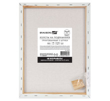Холсты на подрамнике, набор 3 штуки, BRAUBERG ART BASIC, 30х40 см, 280 г/м2, хлопок, грунт, 192677