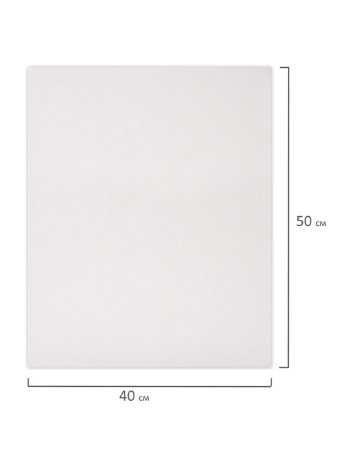 Холст на подрамнике BRAUBERG ART BASIC, 40х50 см, 280 г/м2, хлопок, мелкое зерно, грунт, 192667