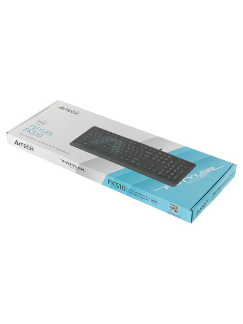Клавиатура проводная A4TECH Fstyler FKS10, USB, 104 кнопки, черная, 1530187