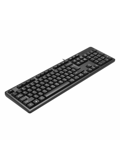 Клавиатура проводная A4TECH KK-3, USB, 104 кнопки, черная, 1530244