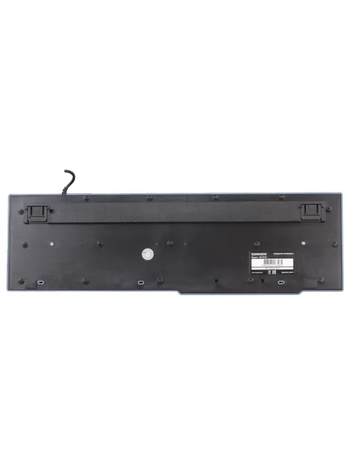 Клавиатура проводная SONNEN KB-7010, USB, 104 клавиши, LED-подсветка, черная, 512653