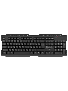 Клавиатура беспроводная DEFENDER Element HB-195 RU, USB, 114 клавиш, черная, 45195