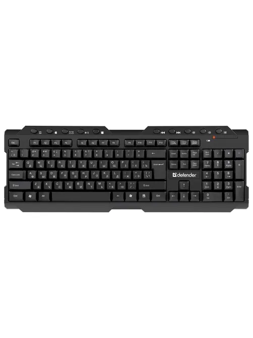 Клавиатура беспроводная DEFENDER Element HB-195 RU, USB, 114 клавиш, черная, 45195