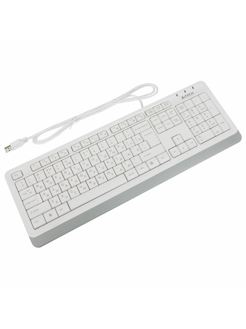 Клавиатура проводная A4TECH Fstyler FK10, USB, 104 кнопки, белая, 1147536