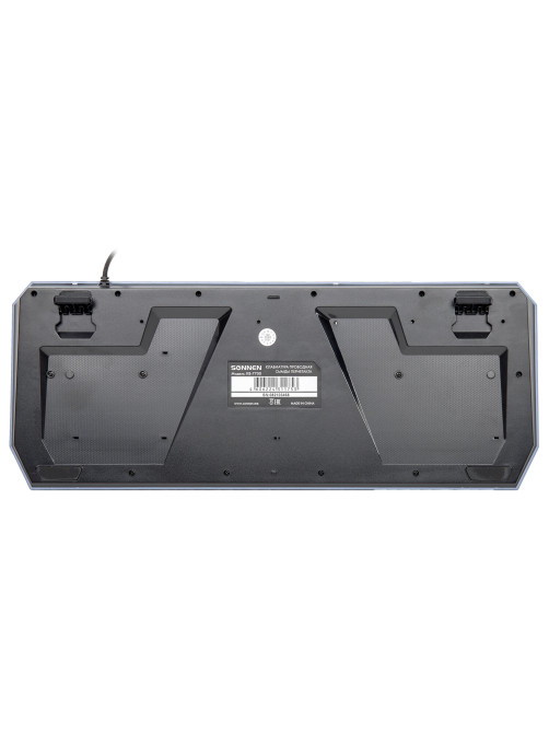 Клавиатура проводная SONNEN KB-7700, USB, 104 клавиши + 10 программируемых клавиш, RGB, черная, 513512