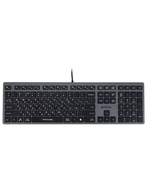 Клавиатура проводная A4TECH Fstyler FX50, USB, 109 кнопок, серая, 1624628