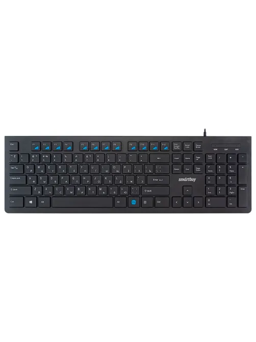 Клавиатура проводная SMARTBUY SLIM 206, USB, 104 клавиши, черная, SBK-206US-K