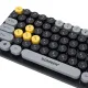 Клавиатура беспроводная бесшумная USB, 105 клавиш, SONNEN K303BY, черная / серая / желтая, 513952