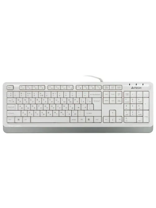 Клавиатура проводная A4TECH Fstyler FK10, USB, 104 кнопки, белая, 1147536
