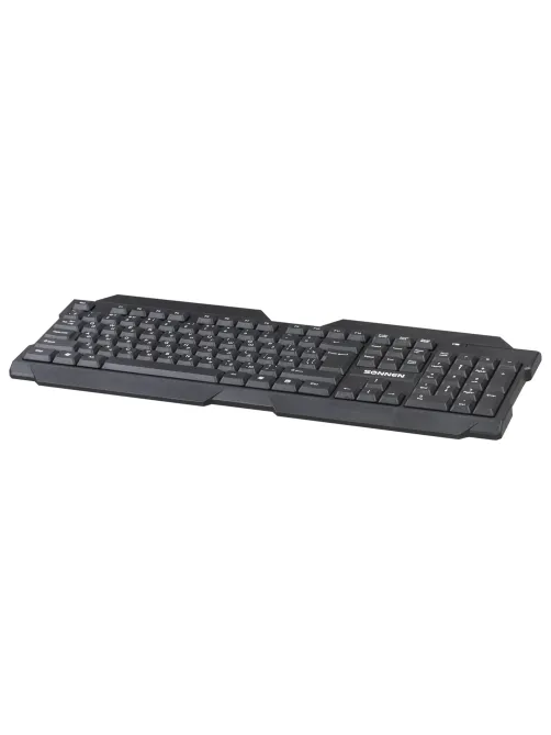 Клавиатура беспроводная SONNEN KB-5156, USB, 104 клавиши, 2,4 Ghz, черная, 512654