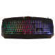 Клавиатура проводная игровая SONNEN Q9M, USB, 114 клавиш, РАДУЖНАЯ LED-подсветка, черная, 513511