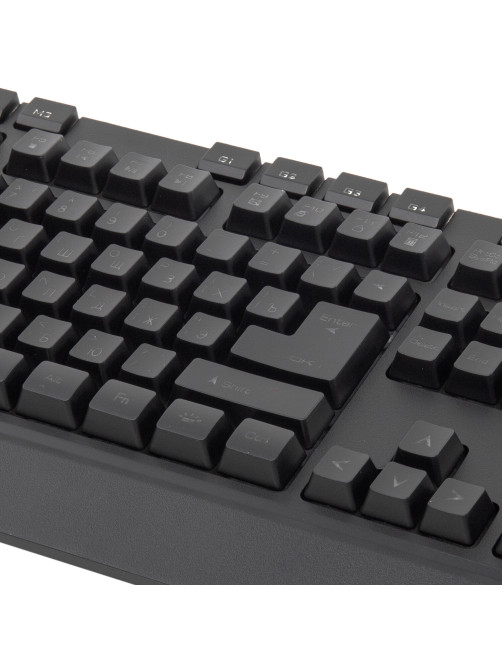 Клавиатура проводная SONNEN KB-7700, USB, 104 клавиши + 10 программируемых клавиш, RGB, черная, 513512