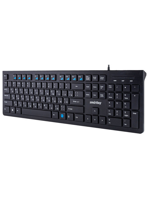 Клавиатура проводная SMARTBUY SLIM 206, USB, 104 клавиши, черная, SBK-206US-K