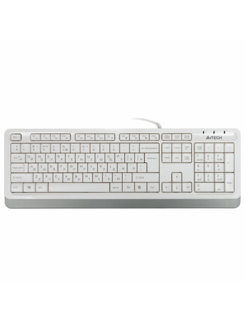 Клавиатура проводная A4TECH Fstyler FK10, USB, 104 кнопки, белая, 1147536