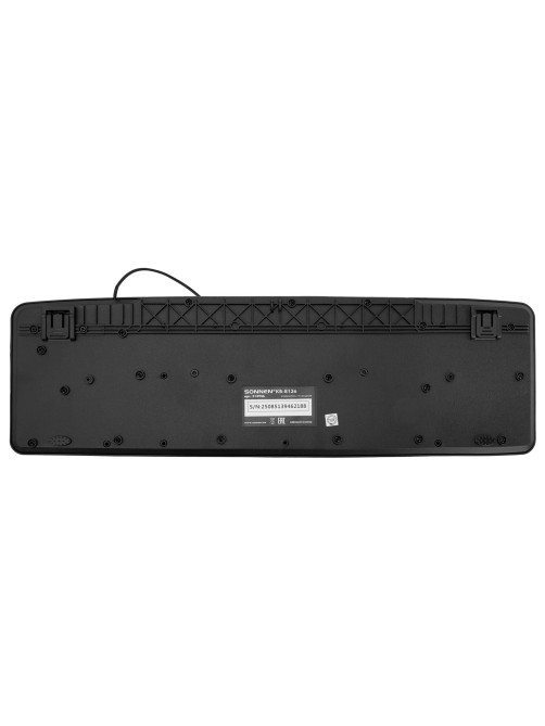 Клавиатура проводная бесшумная, USB, 104 клавиши, SONNEN KB-8136, черная, 513946