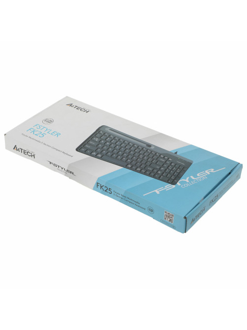 Клавиатура проводная A4TECH Fstyler FK25, USB, 103 кнопки, черная, 1530215